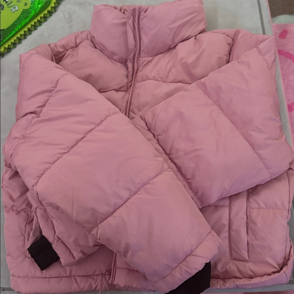 Pink Kids Puffer Jacket - Picture 3 of 4